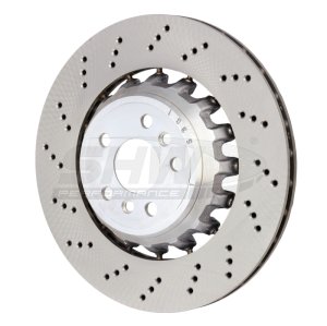 BMW X3 Brake Rotor (1) - Left Rear - SHW Performance - Cross-Drilled Lightweight - `20-`27